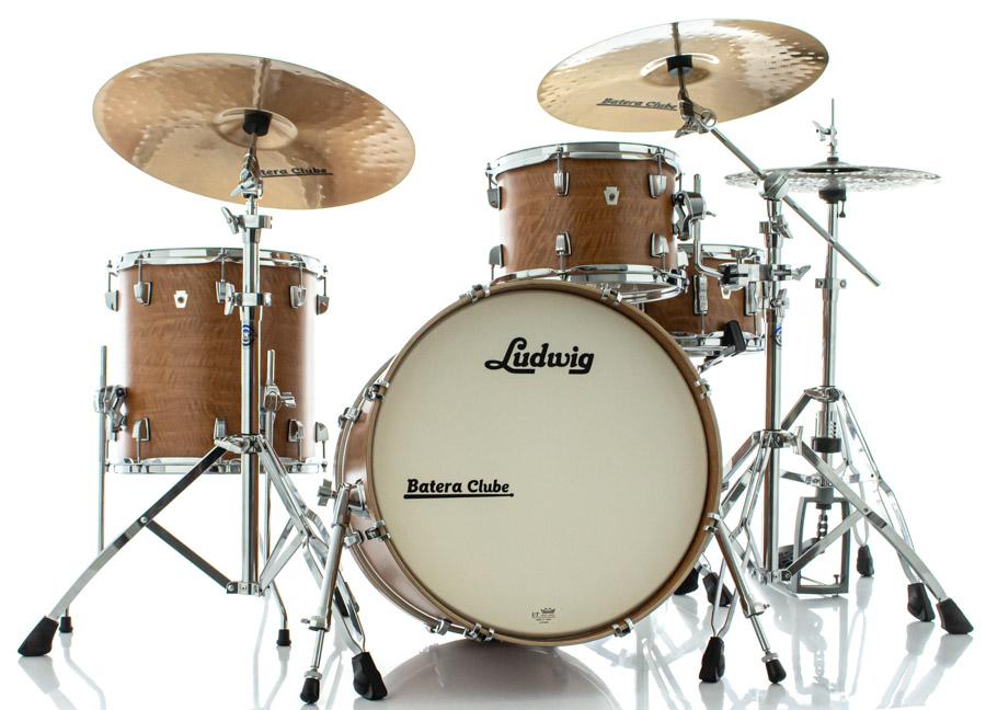 Bateria Ludwig NeuSonic Made in USA Satin Wood Bumbo 20",12",14" (Shell Pack) Maple Cherry