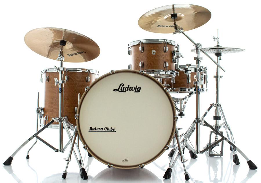 Bateria Ludwig NeuSonic Made in USA Satin Wood Bumbo 22",13",16" (Shell Pack) Maple Cherry