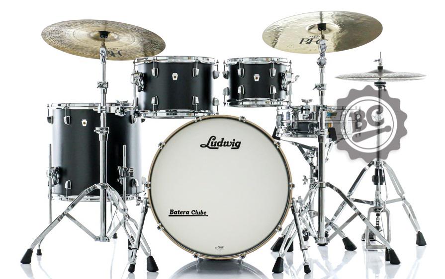 Bateria Ludwig NeuSonic Made in USA Black Velvet 22",10",13",16" (Shell Pack) Maple Cherry Shells