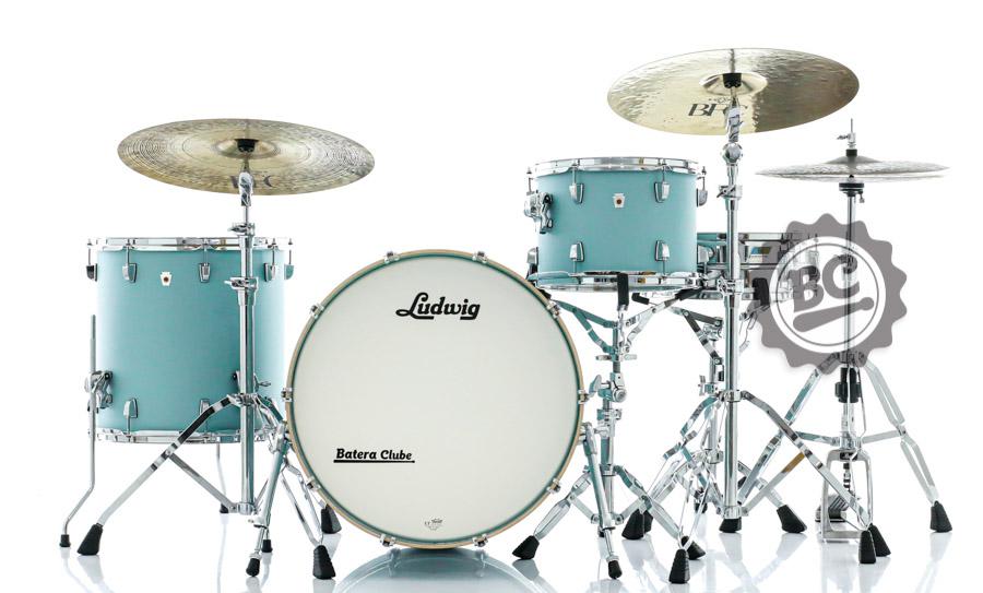 Bateria Ludwig NeuSonic Made in USA Skyline Blue 22",13",16" (Shell Pack) Maple Cherry Shells