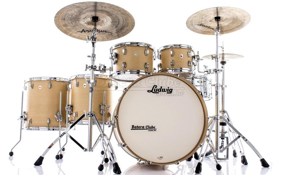 Bateria Ludwig NeuSonic Made in USA Sugar Maple 22",10",12",14",16" (Shell Pack) Maple Cherry