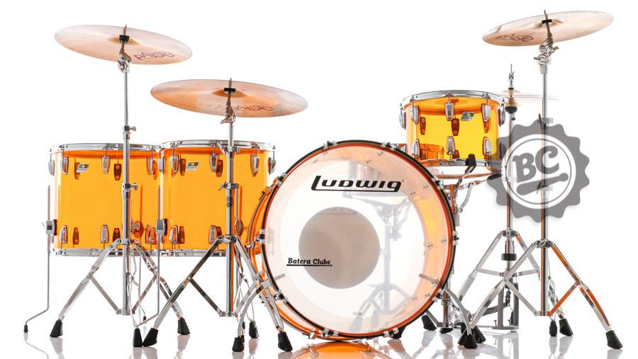 Bateria Ludwig Vistalite Zep Set Amber John Bonham Led Zeppelin Bumbo 26", Tom 14", Surdos 16" e 18"