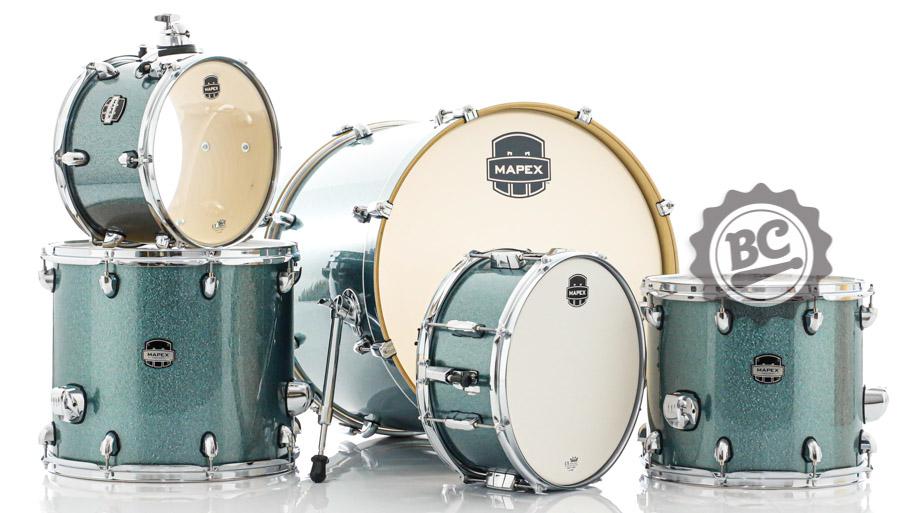 Bateria Mapex Mars Birch Twilight Sparkle 22",12",14",16" (Shell Pack), Caixa 14x6,5" MA528SF