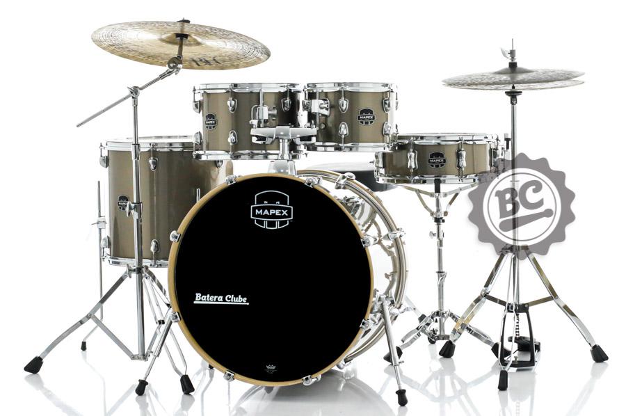 Bateria Mapex New Venus Series Copper Metallic 20",10",12",14" com Ferragens, Banco e Peles Remo