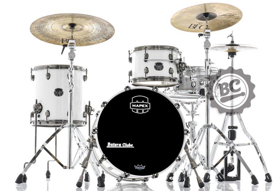 Bateria Mapex Saturn Evolution Hybrid Birch Polar White 20x16",12x8",14x14" (Shell Pack)