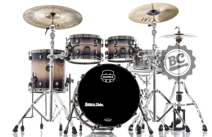 Bateria Mapex Saturn Evolution Hybrid Birch Exotic Violet Burst 20",10",12",14" (Shell Pack)