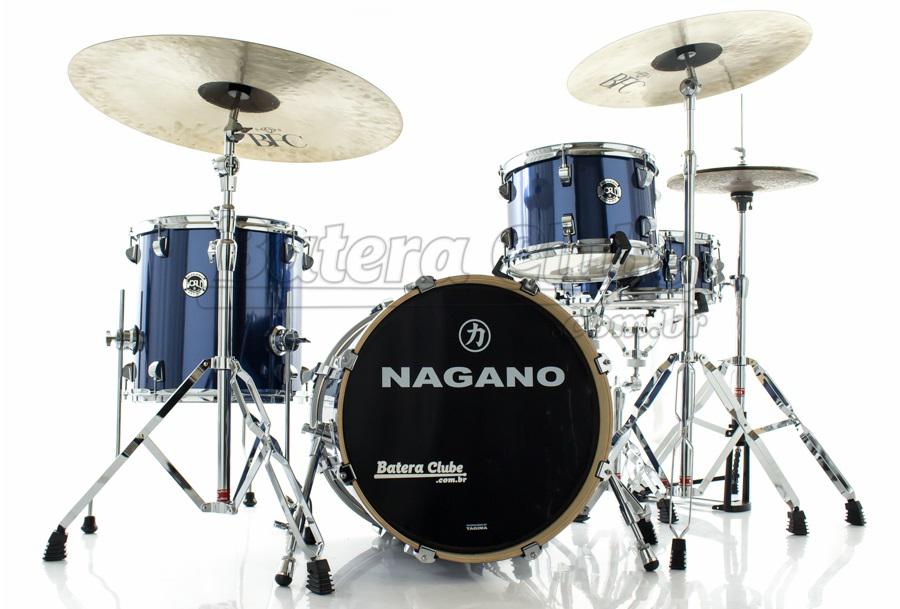 Bateria Nagano World Be Bop Blues Race com Bumbo 18", Tom 12", Surdo 14", Caixa e Ferragens