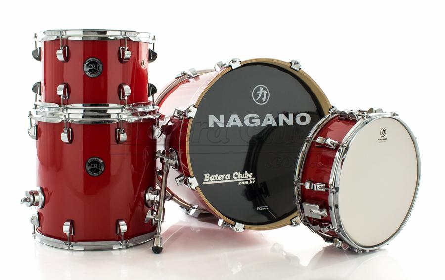 Bateria Nagano World Be Bop Dark Wine (Shell Pack) Bumbo 18", Tom 12", Surdo 14" e Caixa 14x5,5"