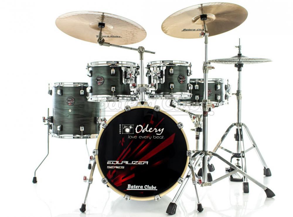Bateria Odery Equalizer EQ.180 Green Ocean 18",10",12",14" com Ferragens e Cascos com Maple