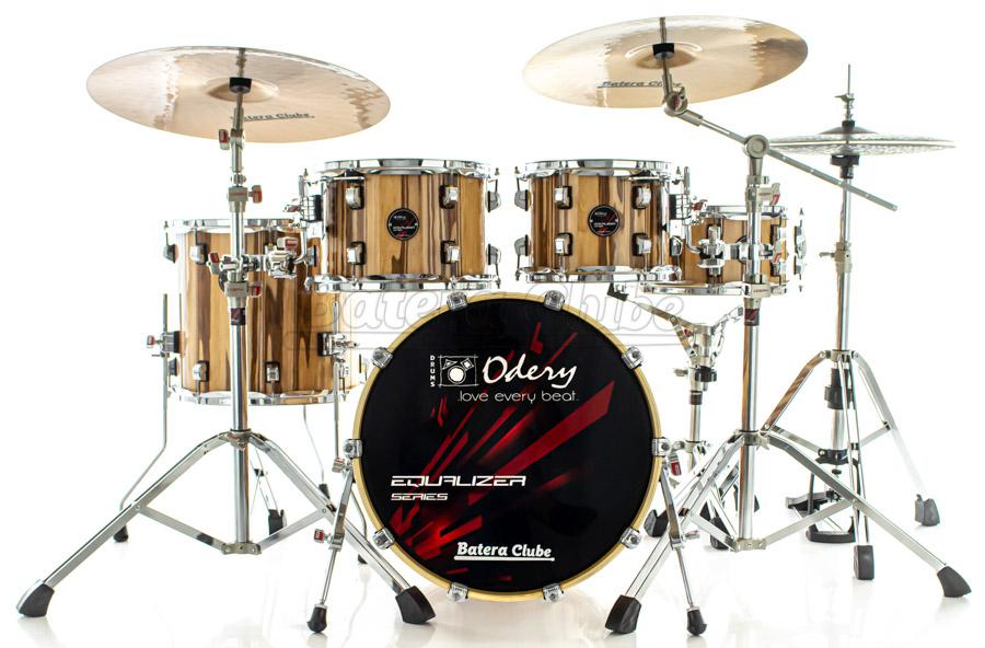 Bateria Odery Equalizer EQ.180 Pure Natural 18",10",12",14" com Ferragens e Cascos com Maple