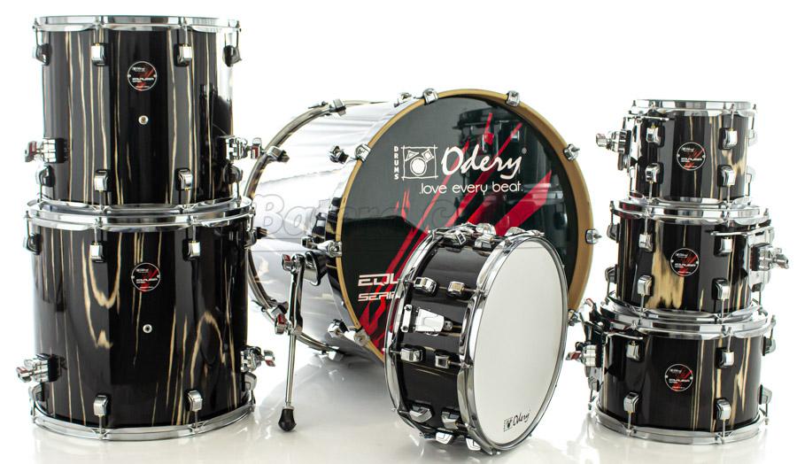 Bateria Odery Equalizer EQ.220 The Black Trees 22",8",10",12",14",16" (Shell Pack) Cascos com Maple