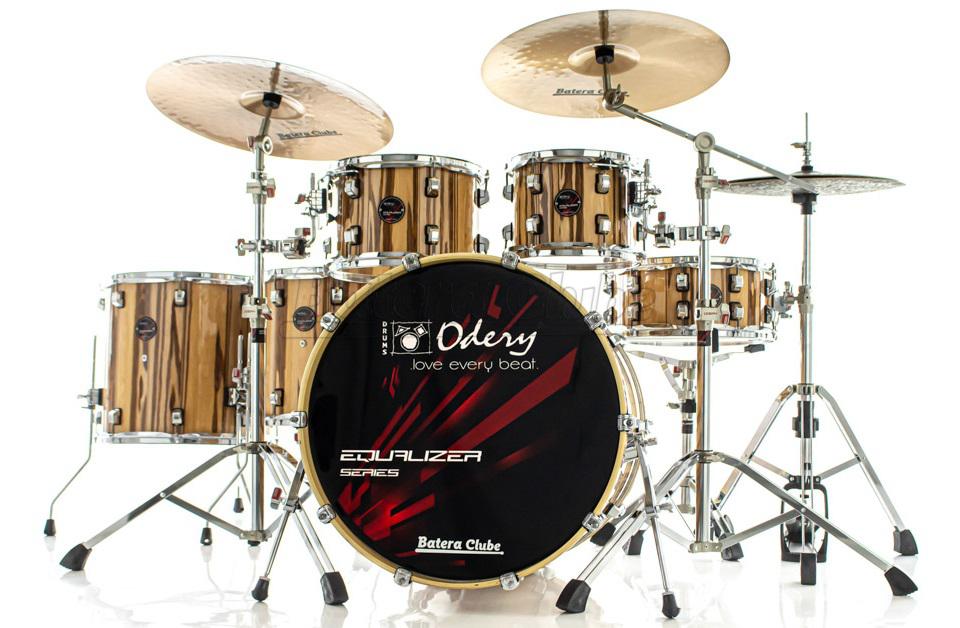 Bateria Odery Equalizer EQ.220 Pure Natural 22",10",12",14",16" com Ferragens e Cascos com Maple