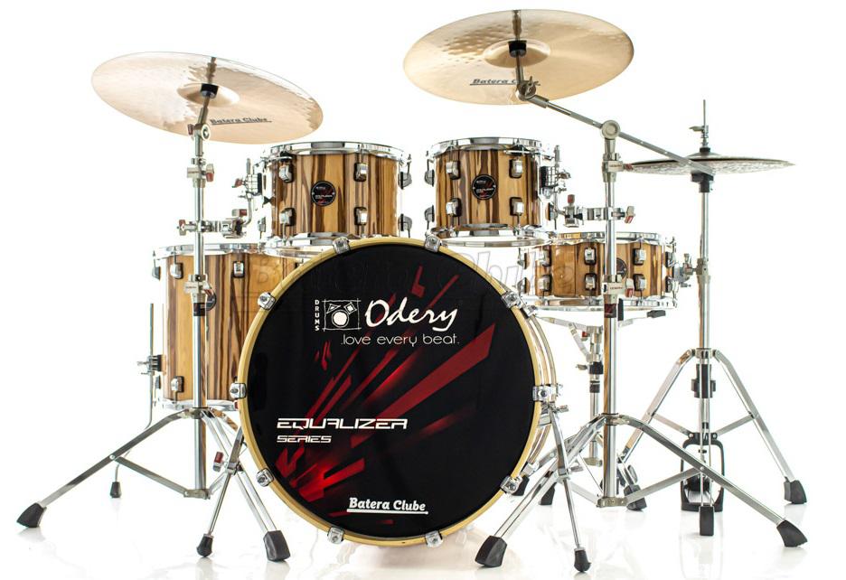 Bateria Odery Equalizer EQ.200 Pure Natural 20",10",12",14" com Ferragens e Cascos com Maple