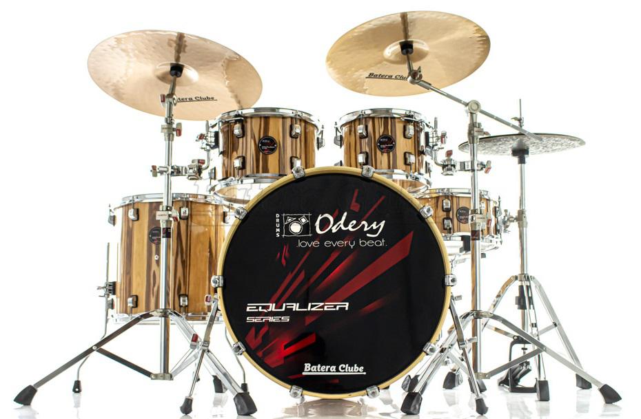 Bateria Odery Equalizer EQ.220 Pure Natural 22",10",12",16" com Ferragens e Cascos com Maple