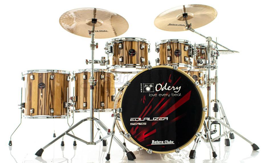 Bateria Odery Equalizer EQ.200 Pure Natural 20",8",10",12",14",16" com Ferragens e Cascos com Maple