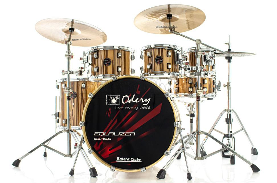 Bateria Odery Equalizer EQ.200 Pure Natural 20",8",10",12",14" com Ferragens e Cascos com Maple