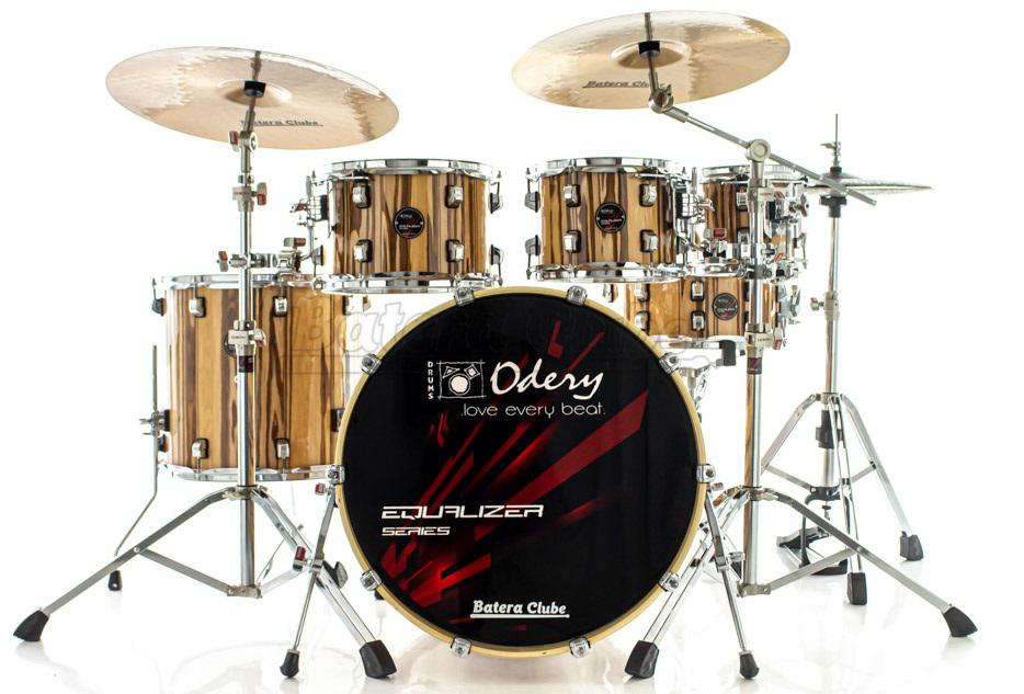 Bateria Odery Equalizer EQ.220 Pure Natural 22",8",10",12",16" com Ferragens e Cascos com Maple