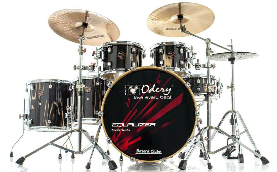 Bateria Odery Equalizer EQ.220 The Black Trees 22",10",12",14",16" com Ferragens e Cascos com Maple