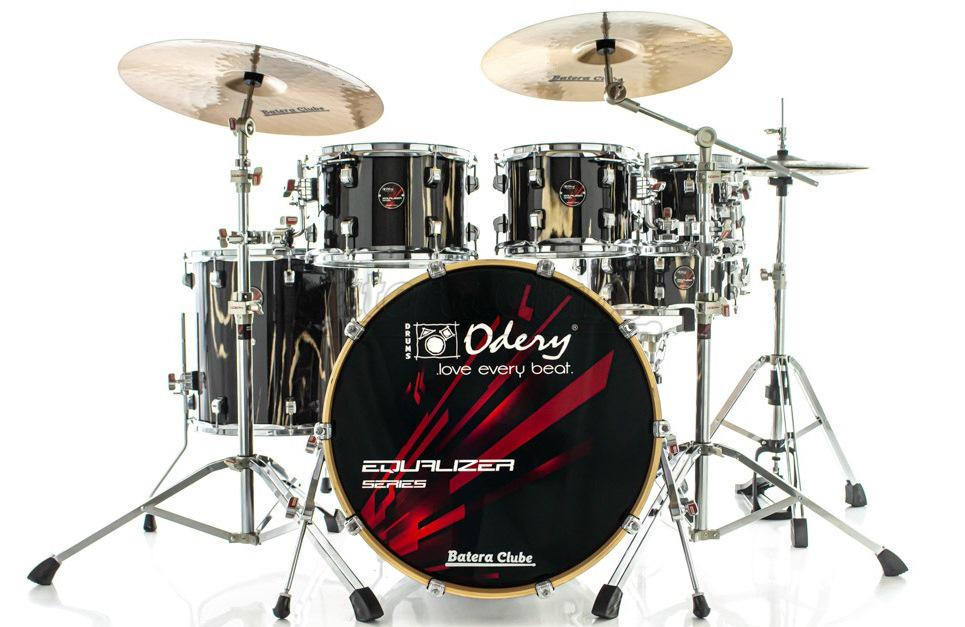 Bateria Odery Equalizer EQ.220 The Black Trees 22",8",10",12",16" com Ferragens e Cascos com Maple