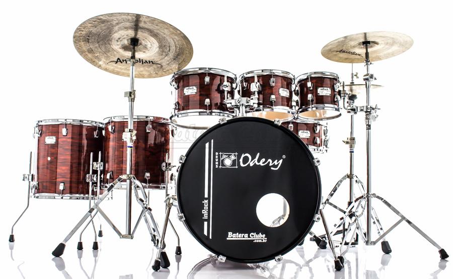 Bateria Odery inRock IR.220 Plus Bloody Tiger 22",8",10",12",14",16" com Ferragens e Banco