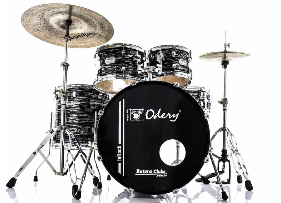 Bateria Odery inRock IR.220 Dark Tiger 22",10",12",16" com Ferragens e Banco