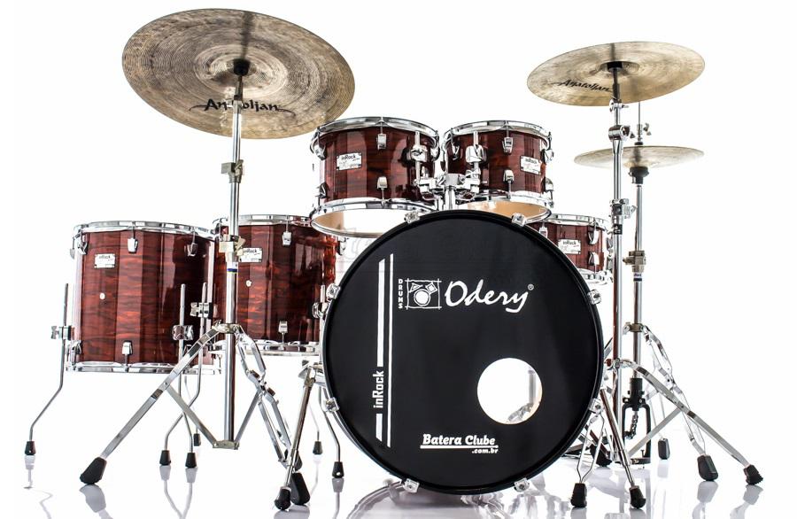 Bateria Odery inRock IR.220 Plus Bloody Tiger 22",10",12",14",16" com Ferragens e Banco