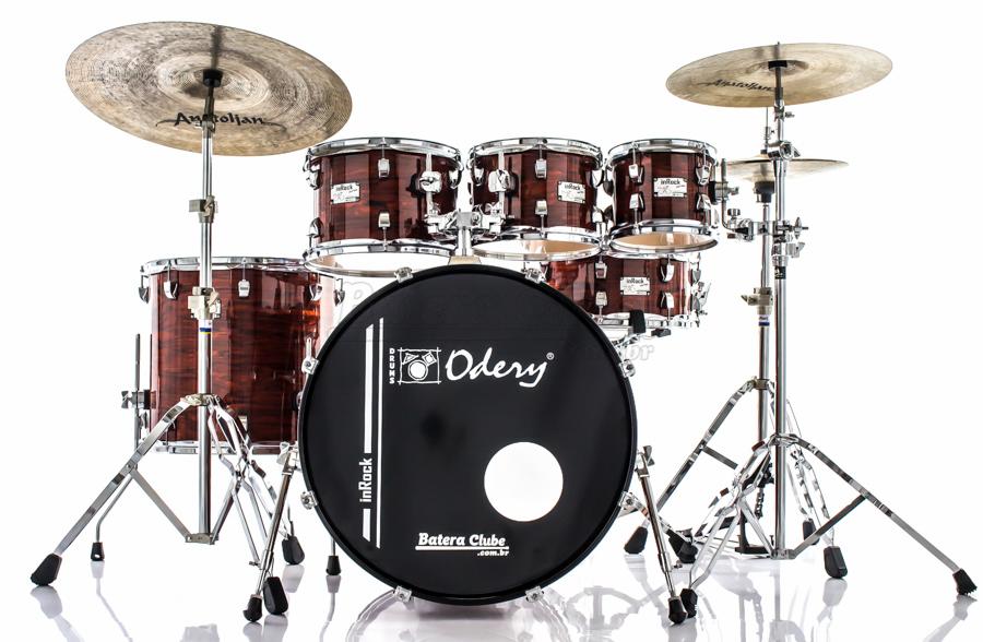 Bateria Odery inRock IR.220 Plus Bloody Tiger 22",8",10",12",16" com Ferragens e Banco