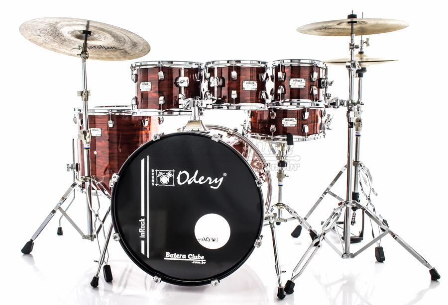 Bateria Odery inRock IR.200 Plus Bloody Tiger 20",8",10",12",14" com Ferragens e Banco