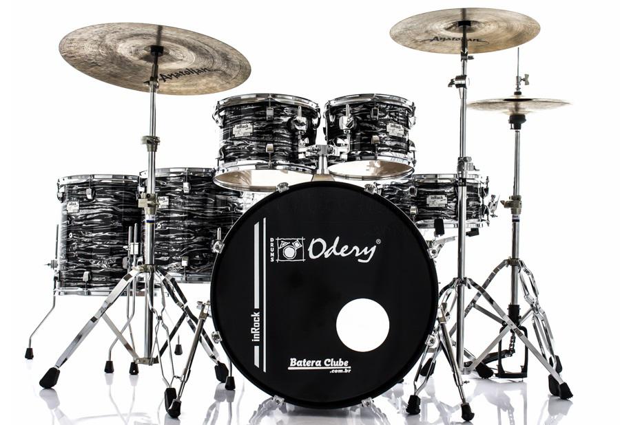Bateria Odery inRock IR.200 Plus Dark Tiger 20",10",12",14",16" com Ferragens e Banco