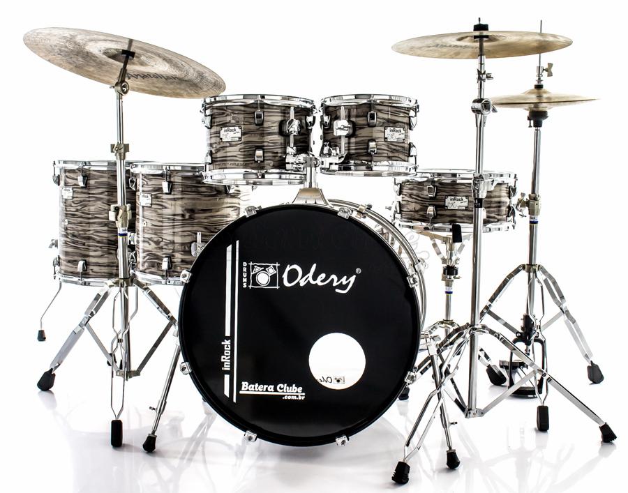 Bateria Odery inRock IR.200 Plus Lunar Tiger 20",10",12",14",16" com Ferragens e Banco