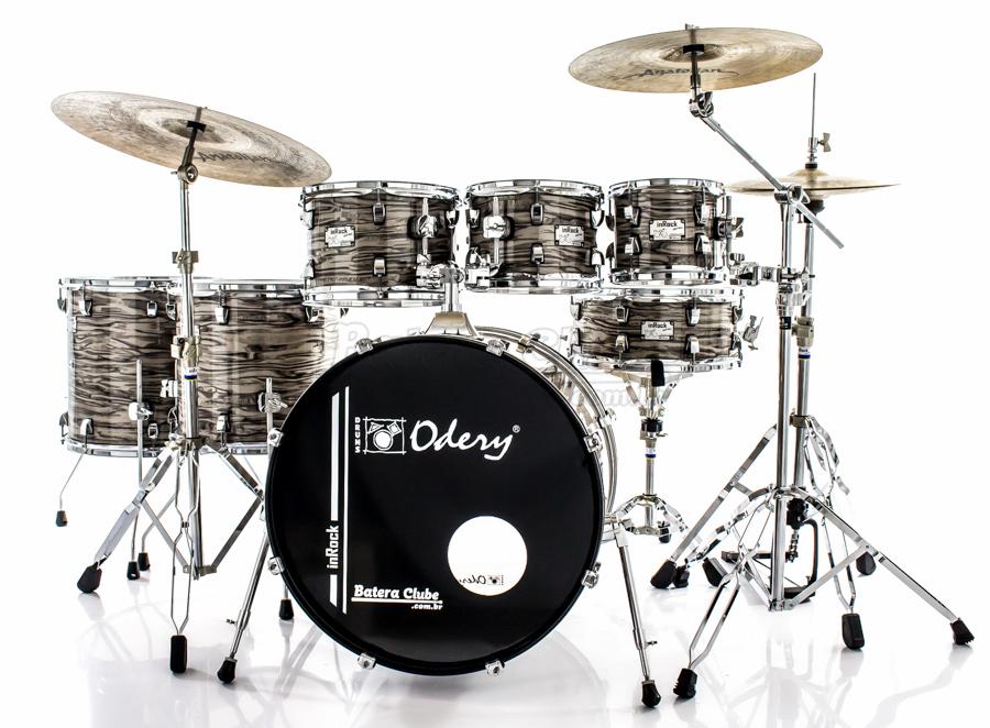 Bateria Odery inRock IR.200 Plus Lunar Tiger 20",8",10",12",14",16" com Ferragens e Banco
