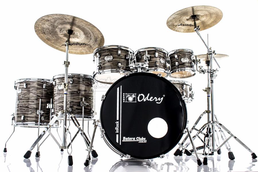Bateria Odery inRock IR.220 Plus Lunar Tiger 22",8",10",12",14",16" com Ferragens e Banco