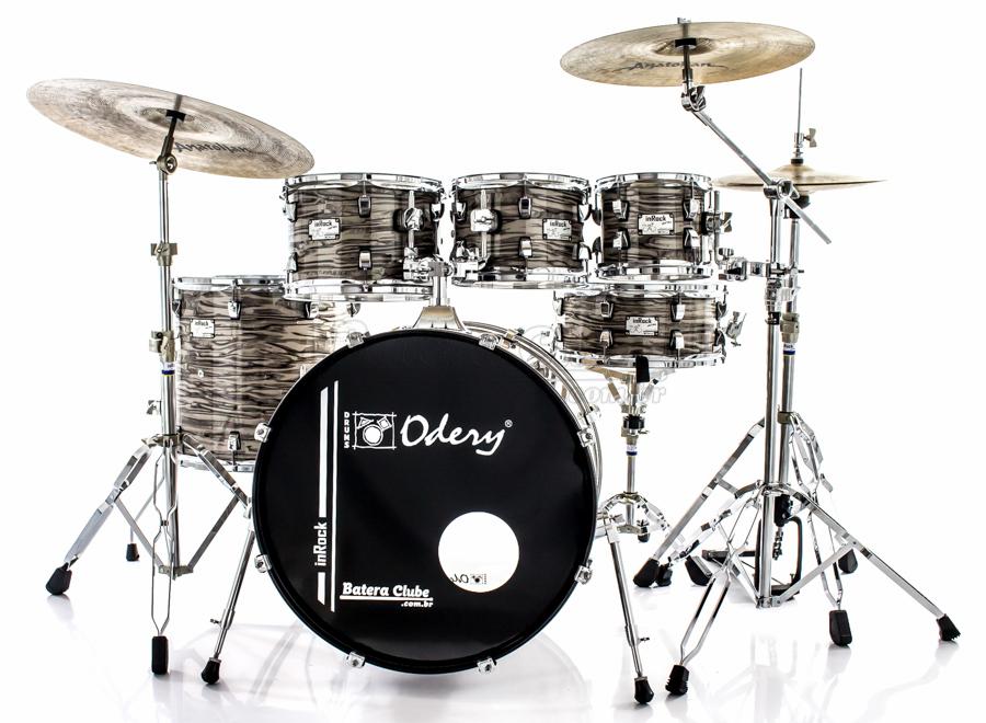 Bateria Odery inRock IR.200 Plus Lunar Tiger 20",8",10",12",14" com Ferragens e Banco