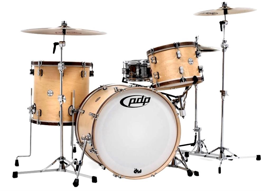 Bateria PDP Concept Classic Maple Natural Wood Hoops com Bumbo 22", Tom 13", Surdo 16" (Shell Pack)