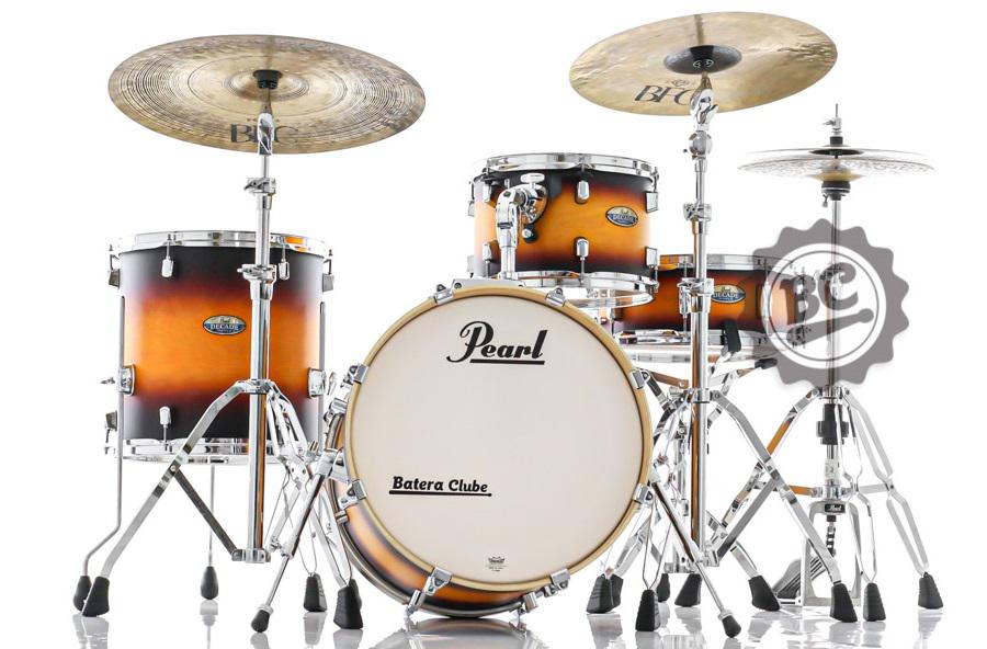Bateria Pearl Decade Maple Bop Jazz Satin Amburst Bumbo 18", 12", 14" e Caixa 14x5,5" (Shell Pack)
