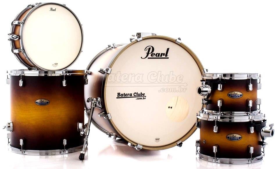 Bateria Pearl Decade Maple Classic Satin Amburst 20",10",12",14" com Caixa (Shell Pack)