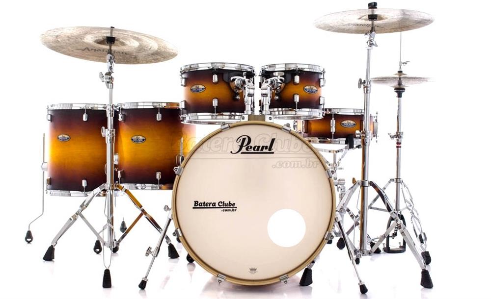 Bateria Pearl Decade Maple Classic Satin Amburst 20",10",12",14",16" com Kit de Ferragens 830
