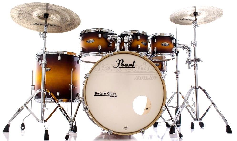 Bateria Pearl Decade Maple Classic Satin Amburst 22",8",10",12",16" com Kit de Ferragens 830