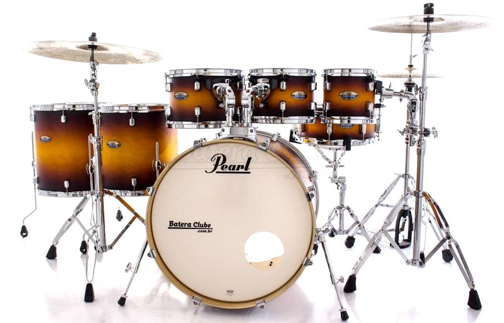 Bateria Pearl Decade Maple Classic Satin Amburst 20",8",10",12",14",16" com Kit de Ferragens 830