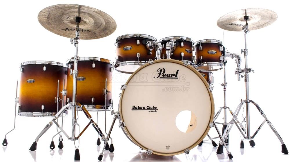 Bateria Pearl Decade Maple Classic Satin Amburst 22",8",10",12",14",16" com Kit de Ferragens 830