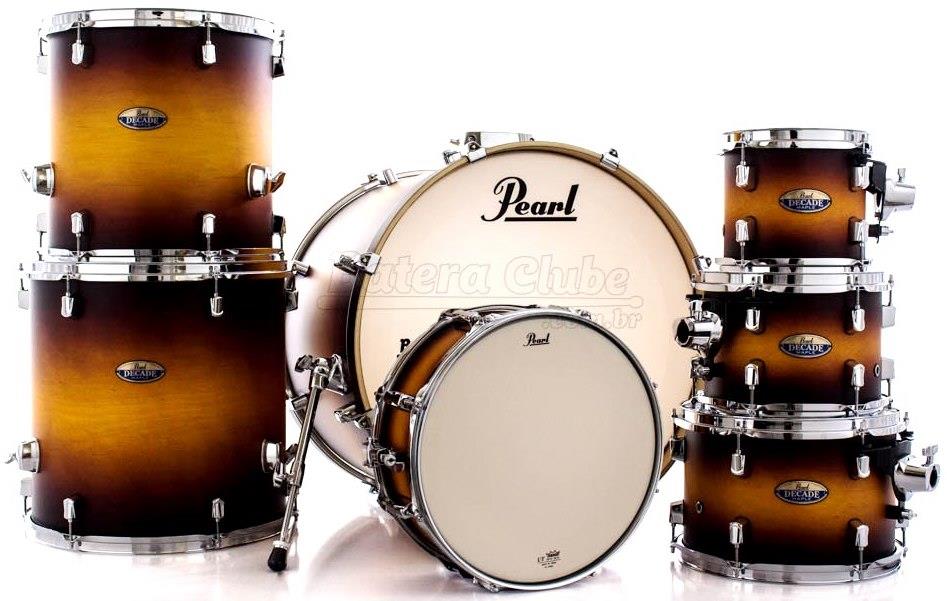 Bateria Pearl Decade Maple Classic Satin Amburst 22",8",10",12",14",16" Caixa 14x5,5" (Shell Pack)