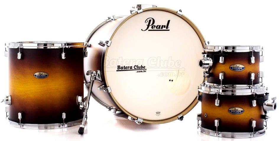 Bateria Pearl Decade Maple Classic Satin Amburst 22",10",12",16" com Caixa (Shell Pack)
