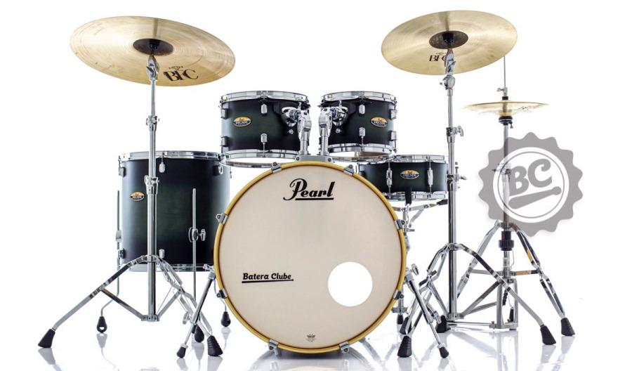 Bateria Pearl Decade Maple Deep Forest Burst 20",10",12",14" com Kit de Ferragens 830