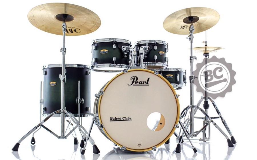 Bateria Pearl Decade Maple Deep Forest Burst 22",10",12",16" com Kit de Ferragens 830