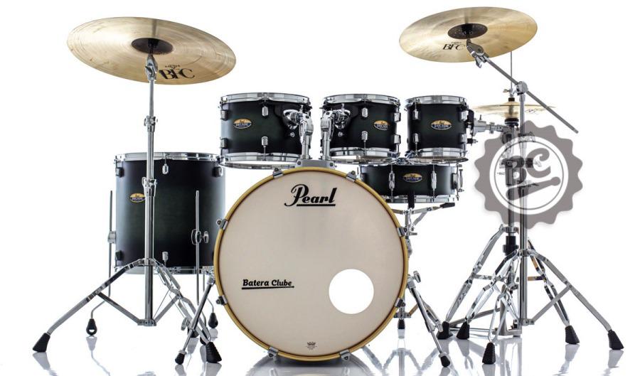 Bateria Pearl Decade Maple Deep Forest Burst 20",8",10",12",14" com Kit de Ferragens 830