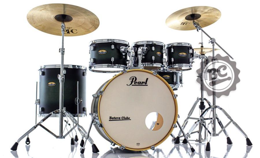 Bateria Pearl Decade Maple Deep Forest Burst 22",8",10",12",16" com Kit de Ferragens 830