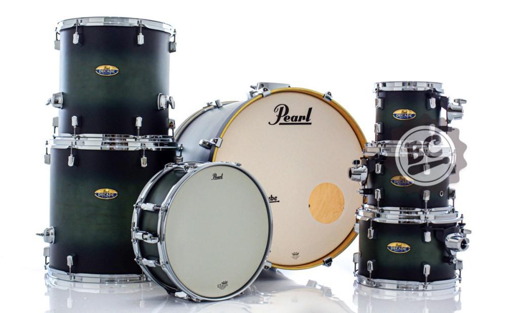 Bateria Pearl Decade Maple Deep Forest Burst 20",8",10",12",14",16" com Caixa (Shell Pack)