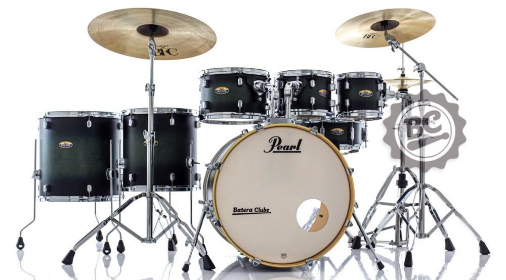 Bateria Pearl Decade Maple Deep Forest Burst 22",8",10",12",14",16" com Kit de Ferragens 830