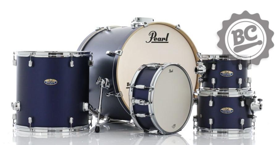 Bateria Pearl Decade Maple Ultramarine Velvet 22",10",12",16" com Caixa (Shell Pack)