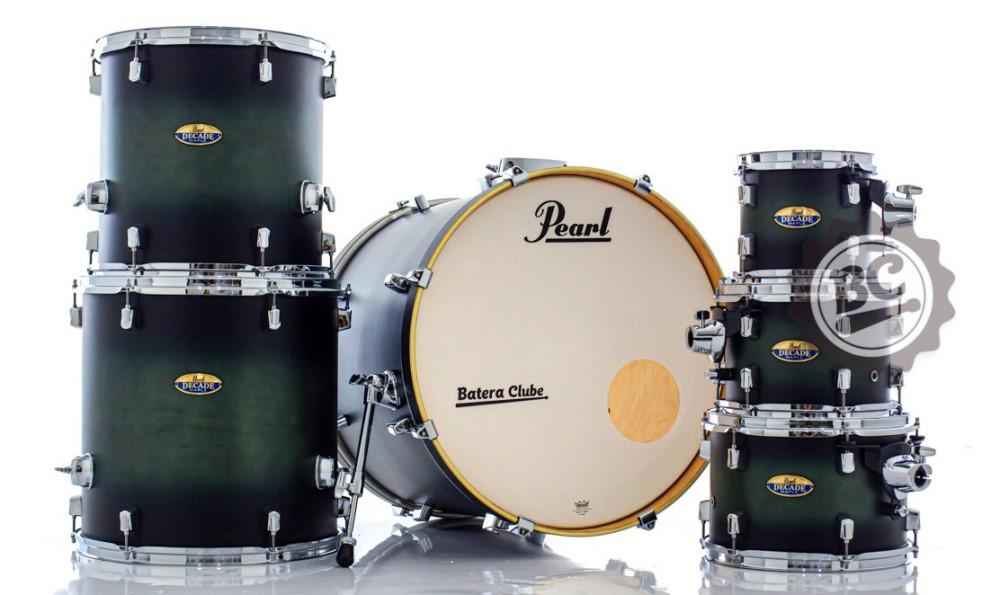 Bateria Pearl Decade Maple Deep Forest Burst 22",8",10",12",14",16" com Caixa (Shell Pack)